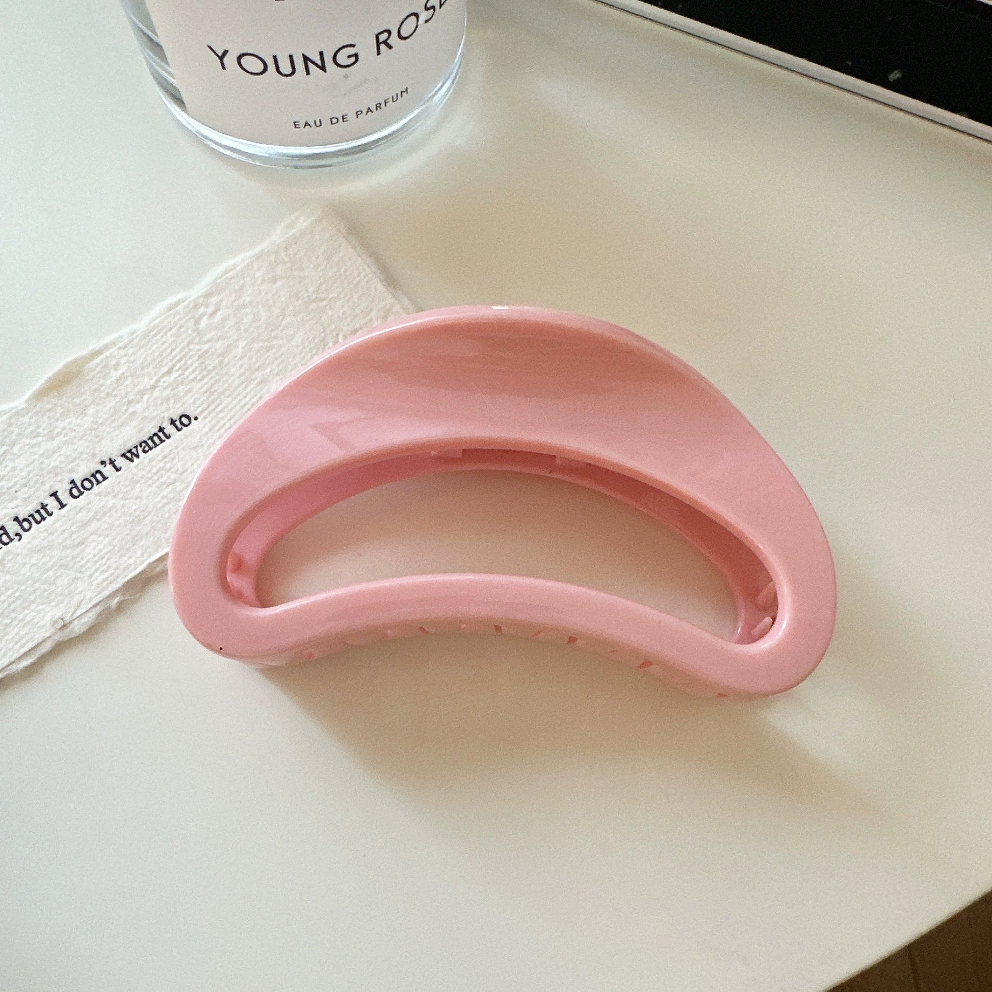 Zarina Elegant Claw Clip - Half Round Pink [I6KK556C]