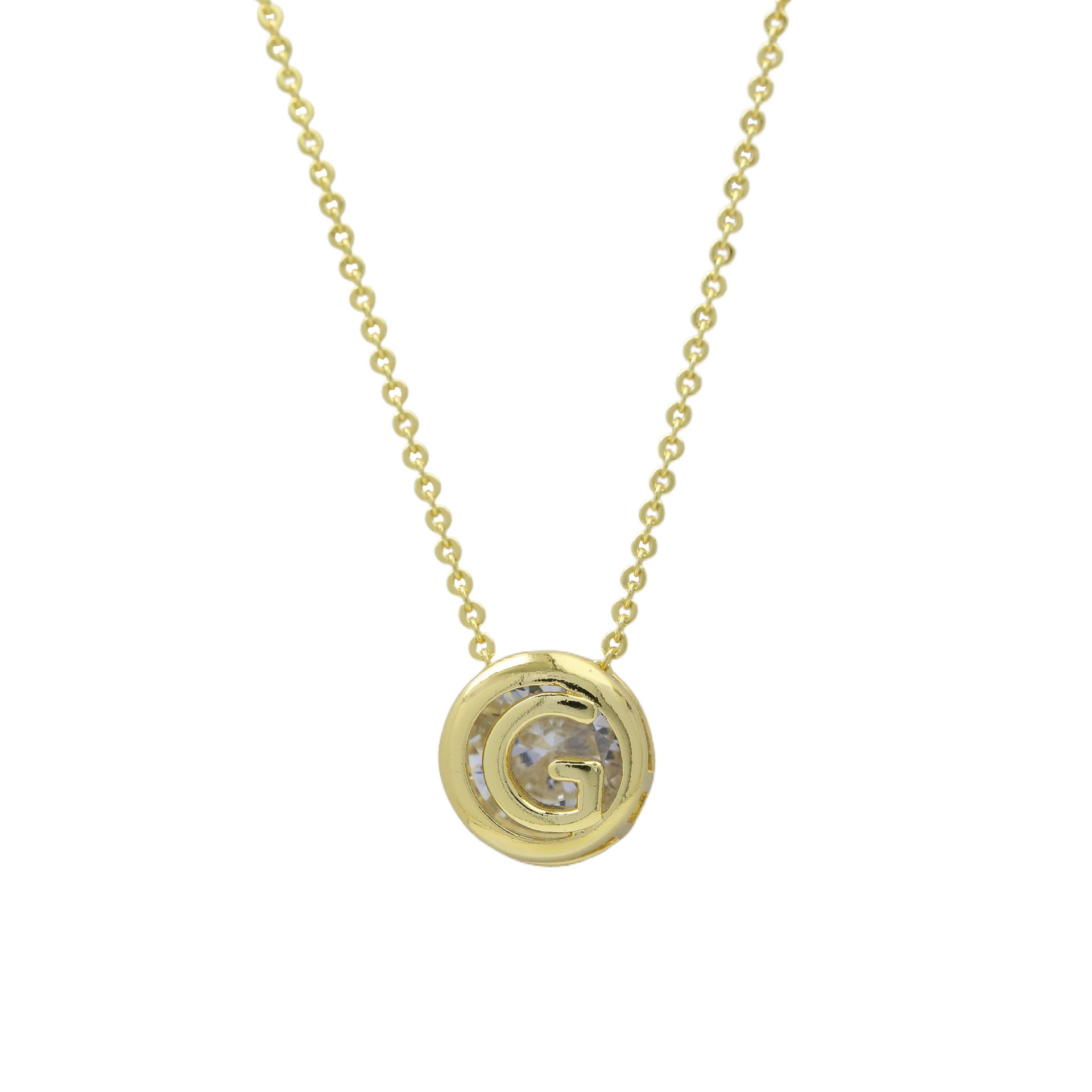 Gia Initial Pendant Necklace - G [KFCYDM73]