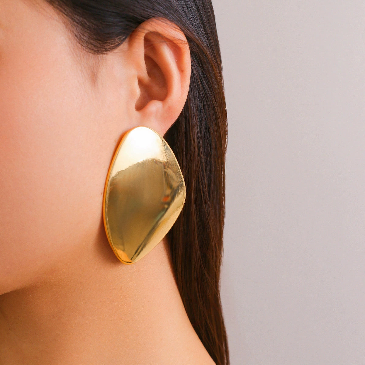 Nidhi Geometric Statement Earrings - Gold [DQNFCLHK]