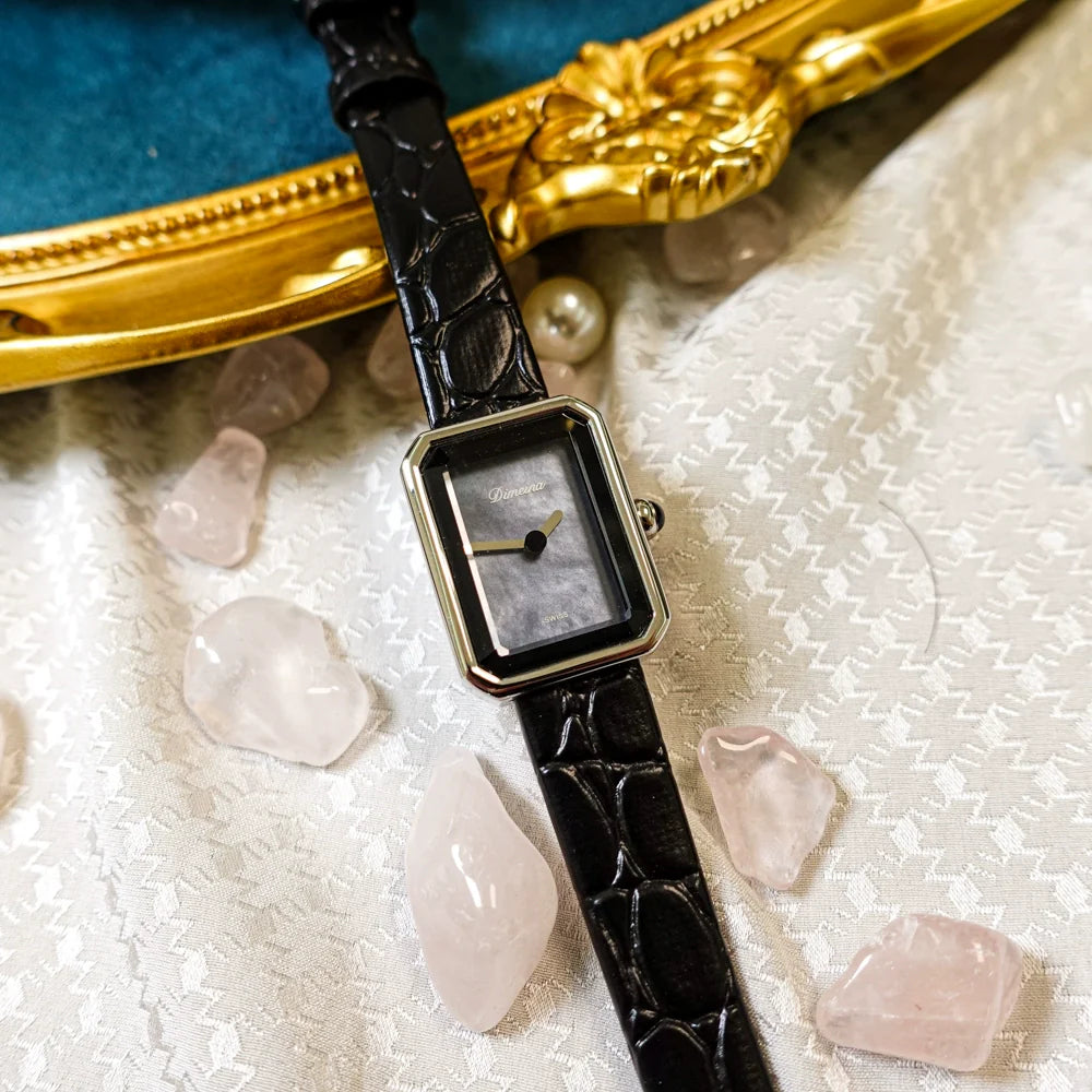 Jariyah Petite Square Croc Watch - Halo Aurora