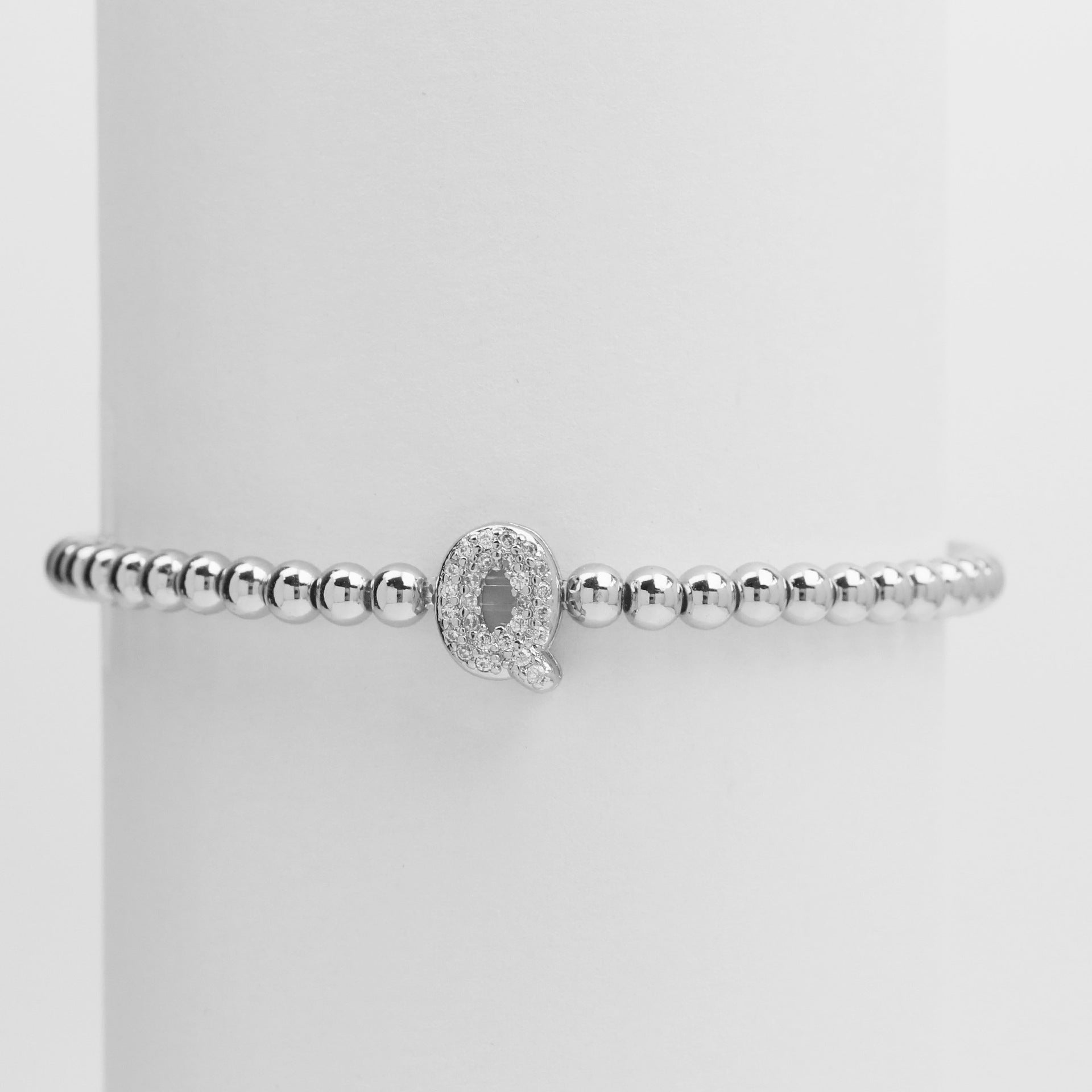 Aloni Bubble Letter Bracelet - Silver Q [BKGB9CSV]