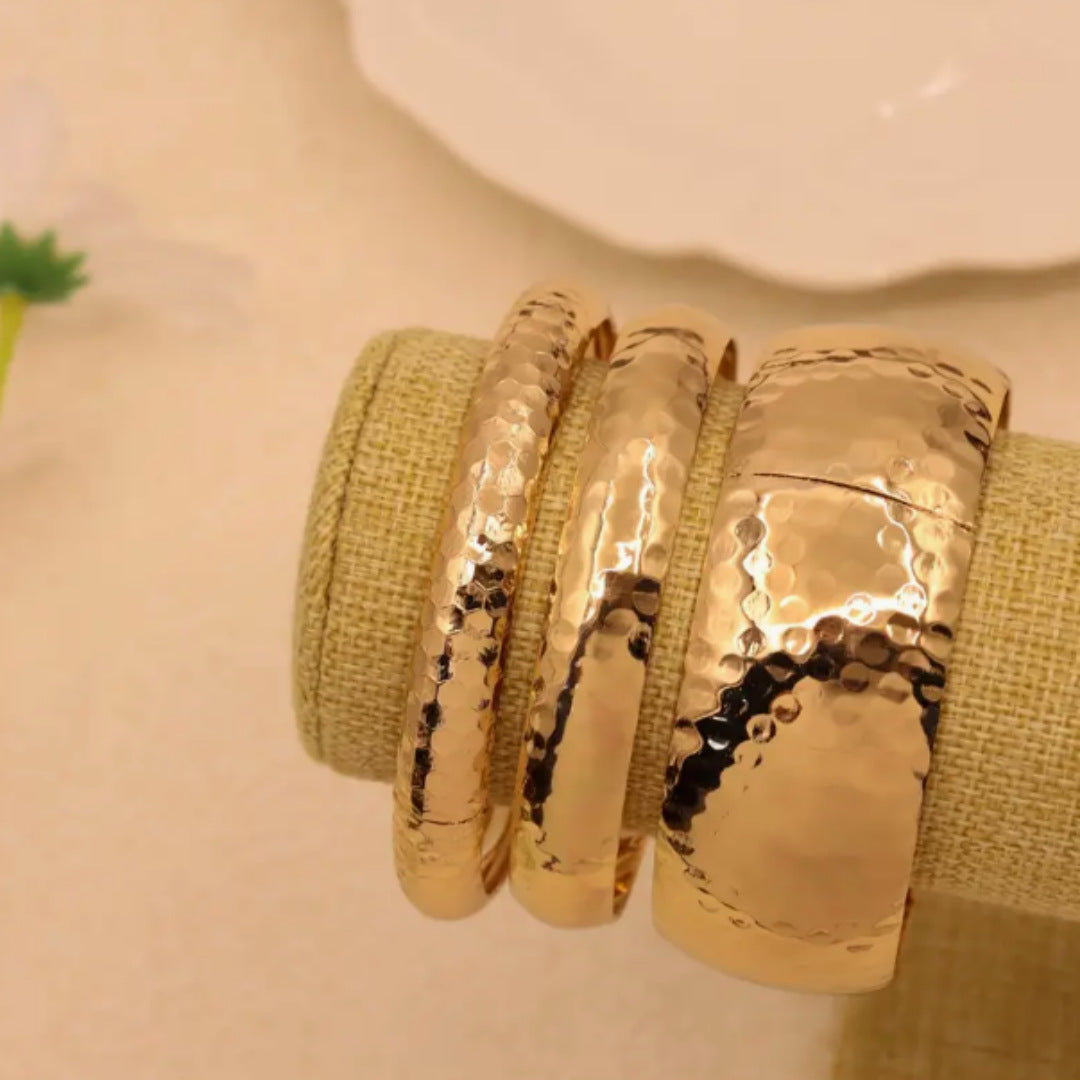 Angeles Golden Irregular Cuff Set - Golden [4S5FZC0C]