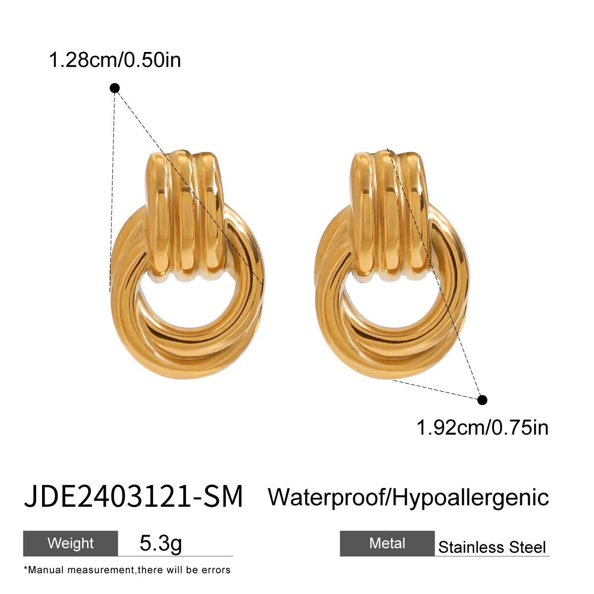 Amorie Sculptural Drop Earrings - Gold Tone [3X9ITNVY]