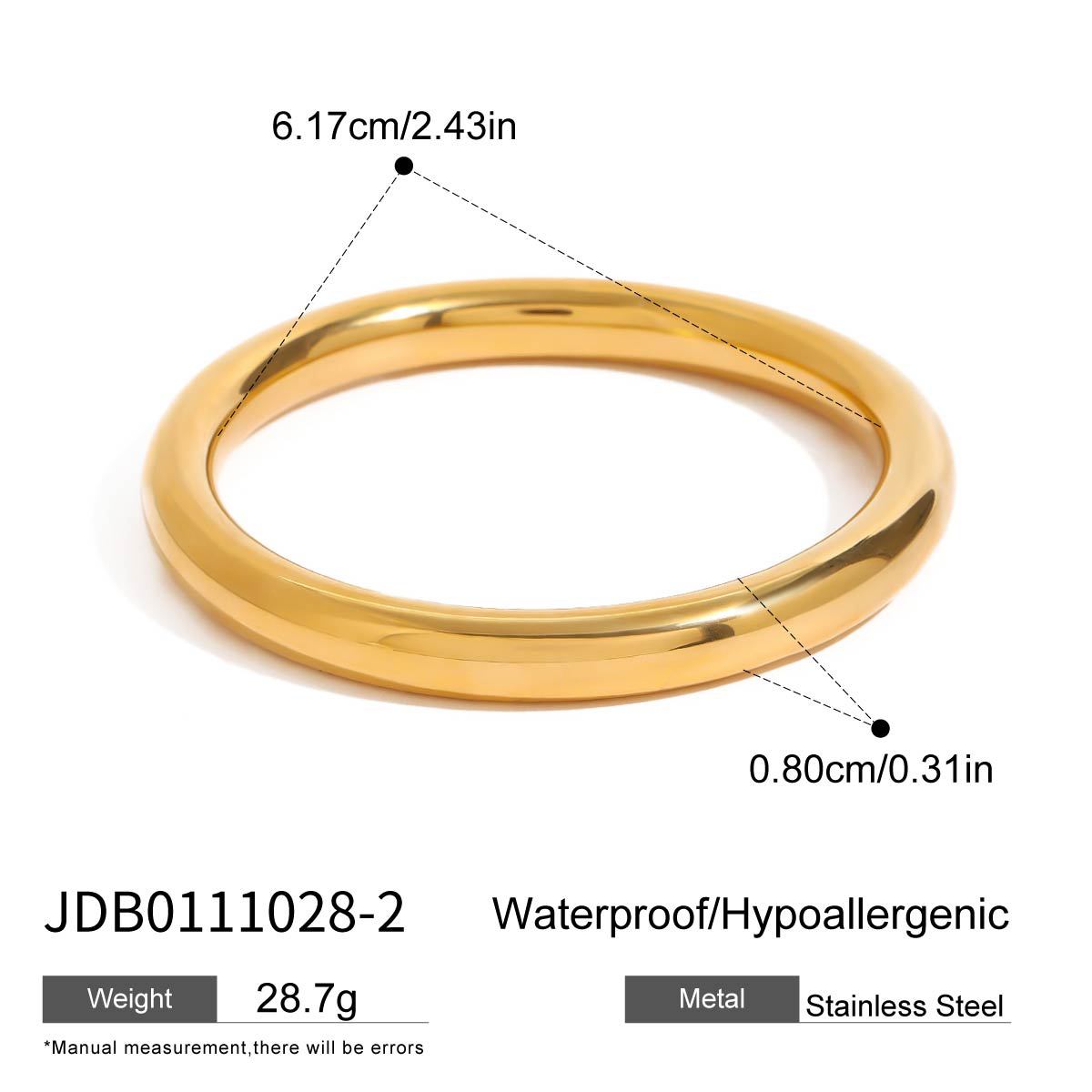 Nyomi Sleek Bangle - Gold Tone [1H6QE9ZG]