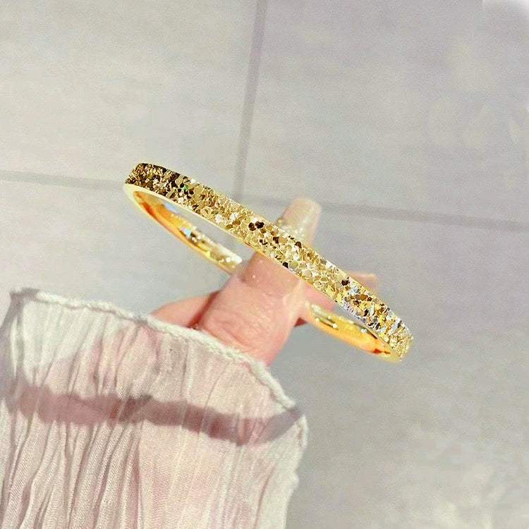 Adair Sleek Titanium Bangle - Gold (56mm)