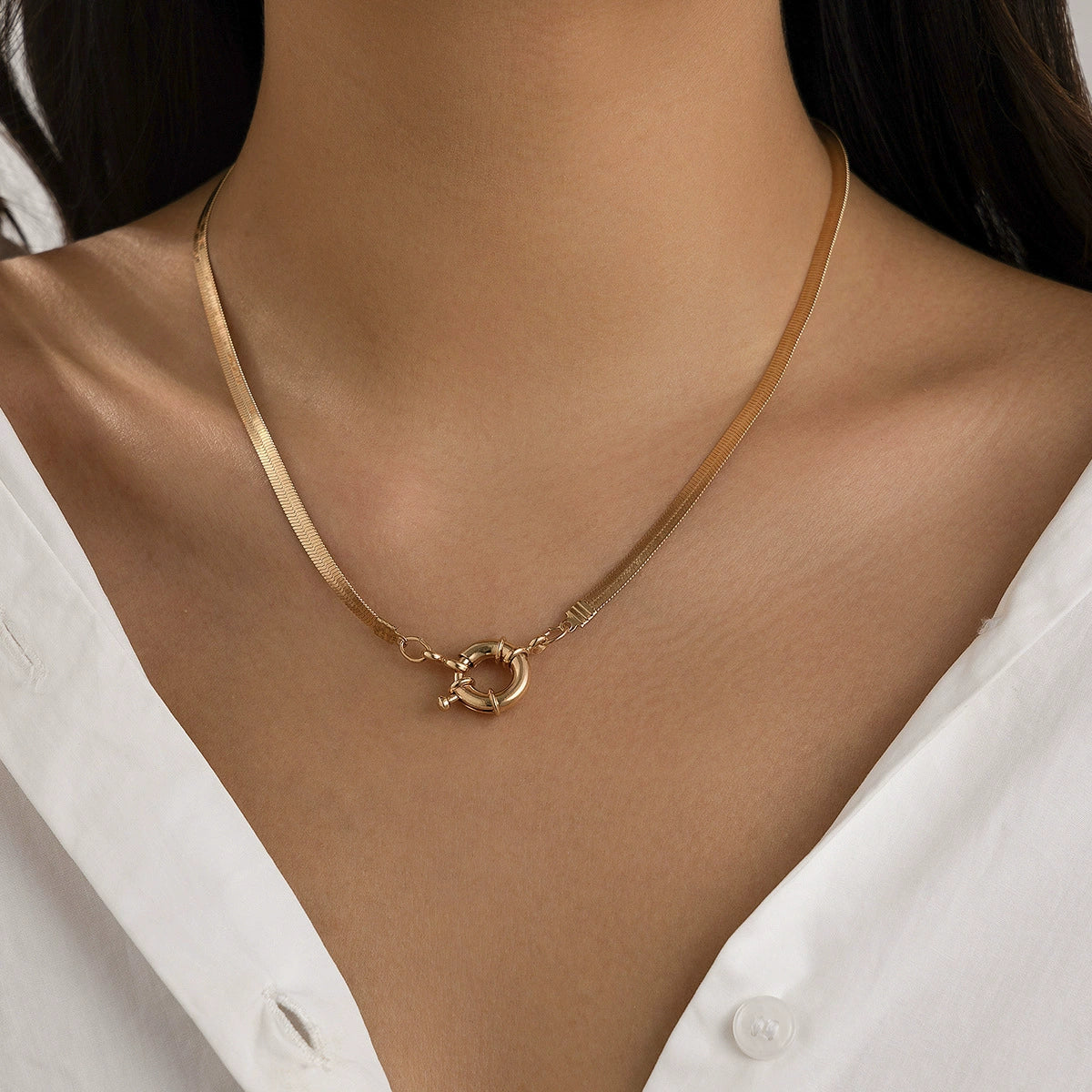 Madyson Geometric Chain Jewelry - Gold Necklace Style 02 [HTT9GYGQ]