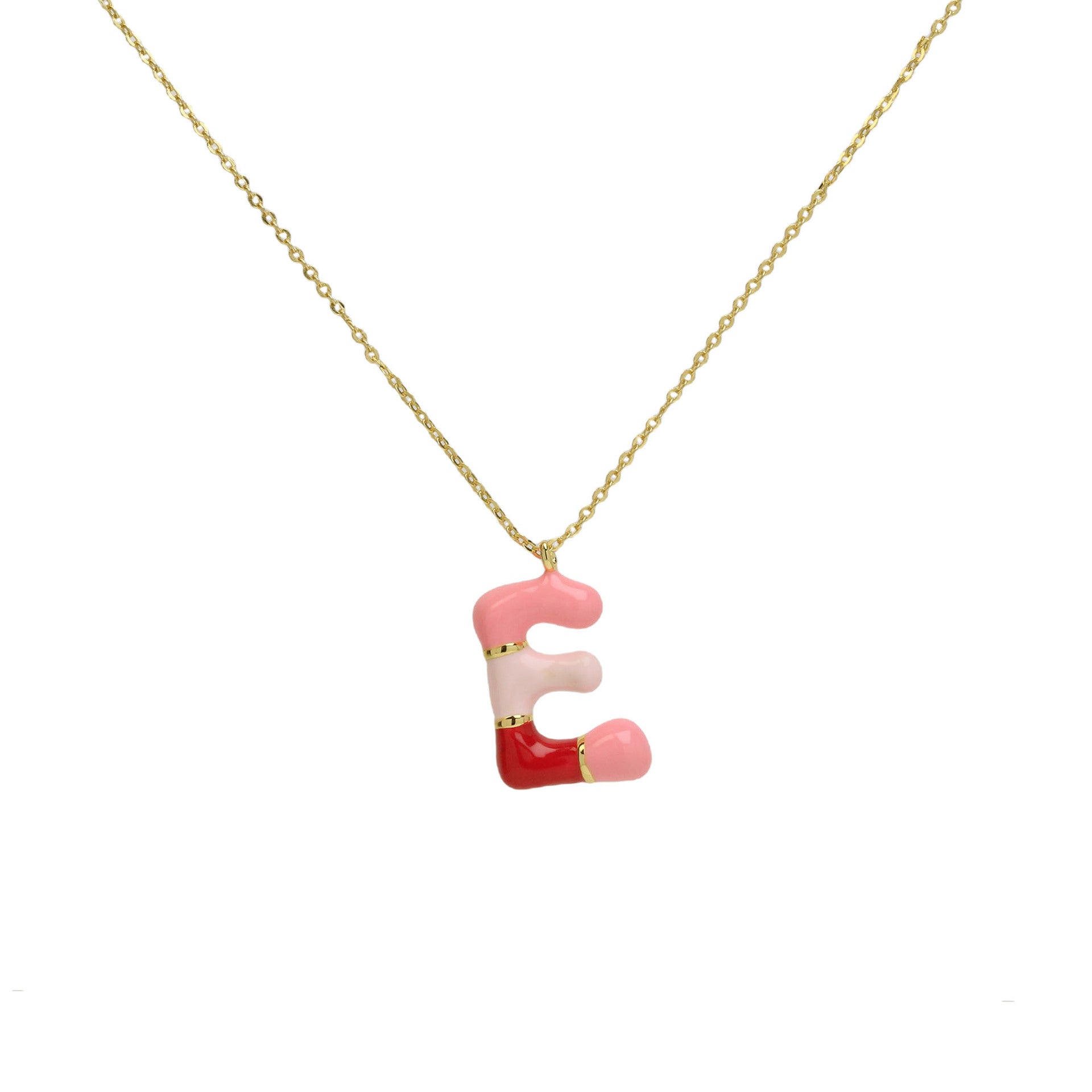 Esmae Bubble Initial Necklace - Necklace E [L9X2XLBI]