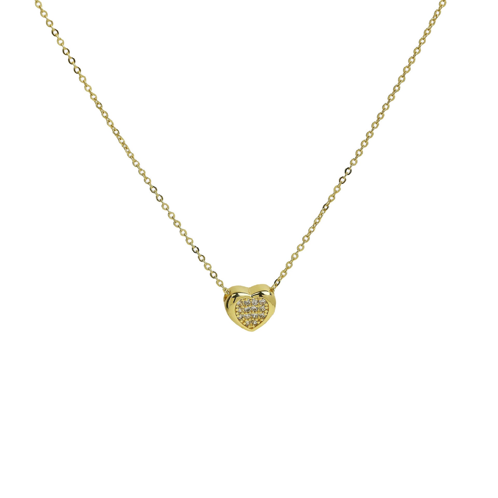 Kelsie Delicate Brass Heart Necklace - FP240306 [OW1JPMRI]