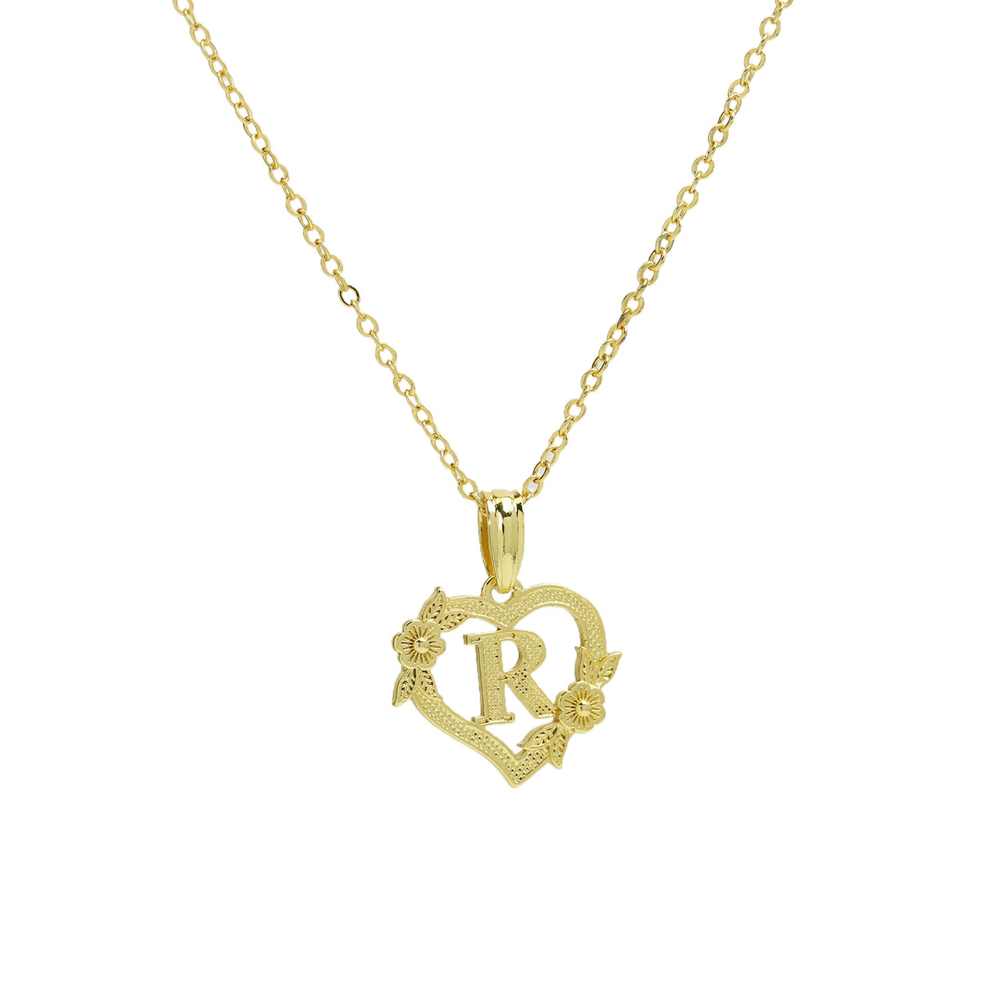 Isobel Initial Heart Pendant Necklace - Necklace R [26KFUWX4]