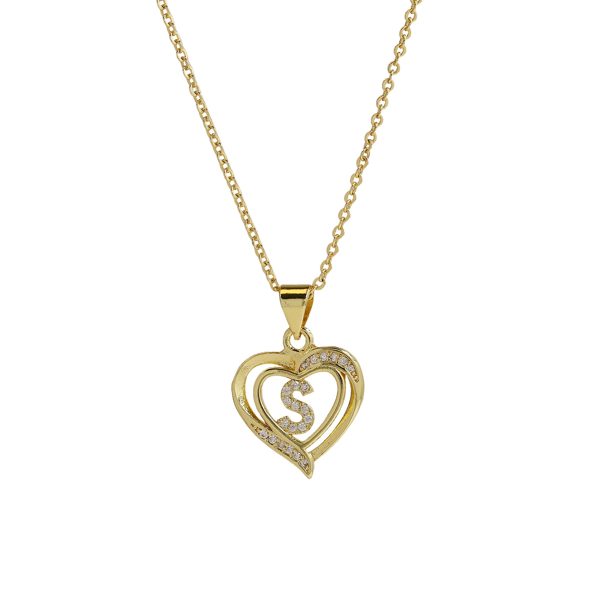 Kamarie Initial Heart Necklace - Necklace S [8I2L9MYA]