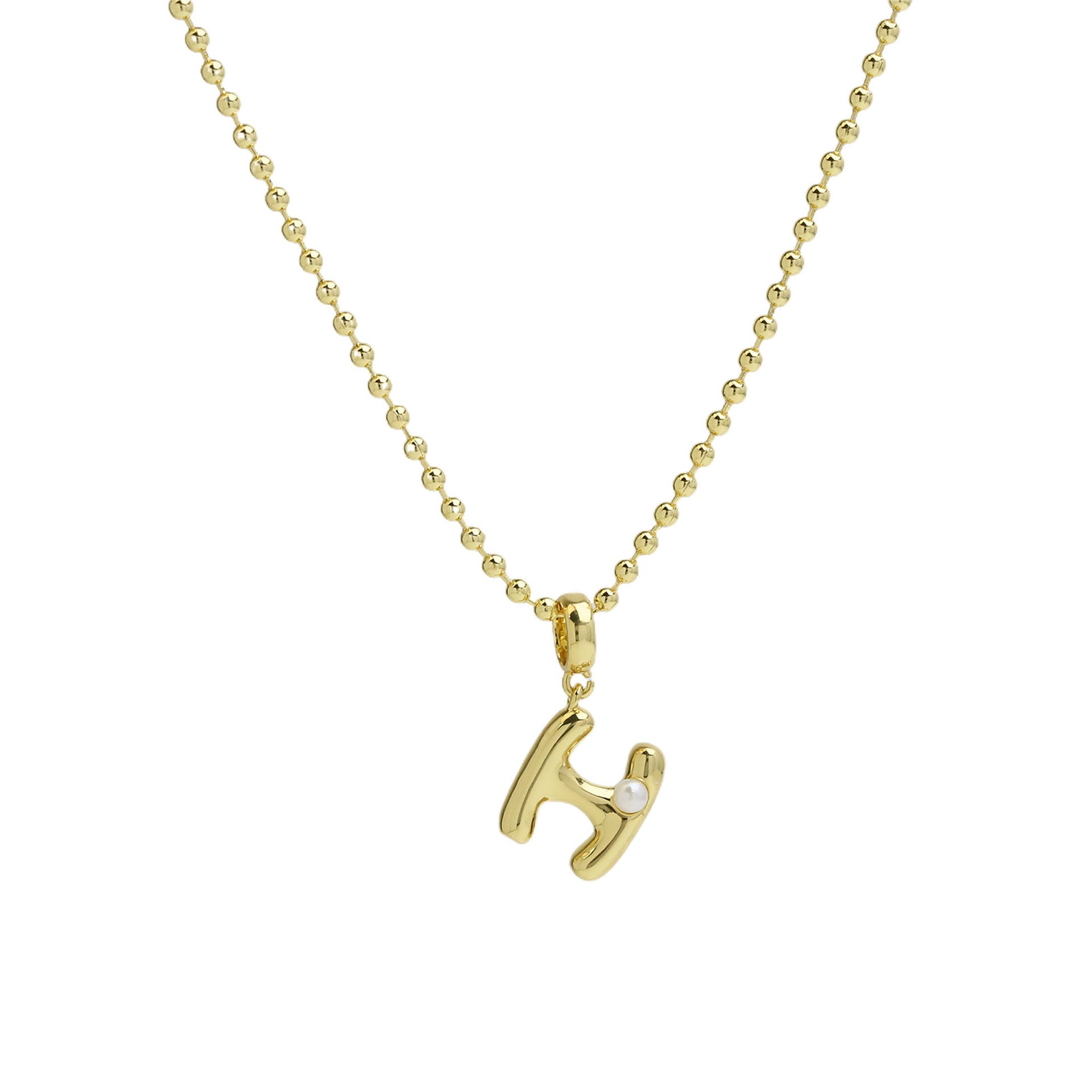 Savvy Bubble Initial Necklace - Letter H [H5GS6XP8]