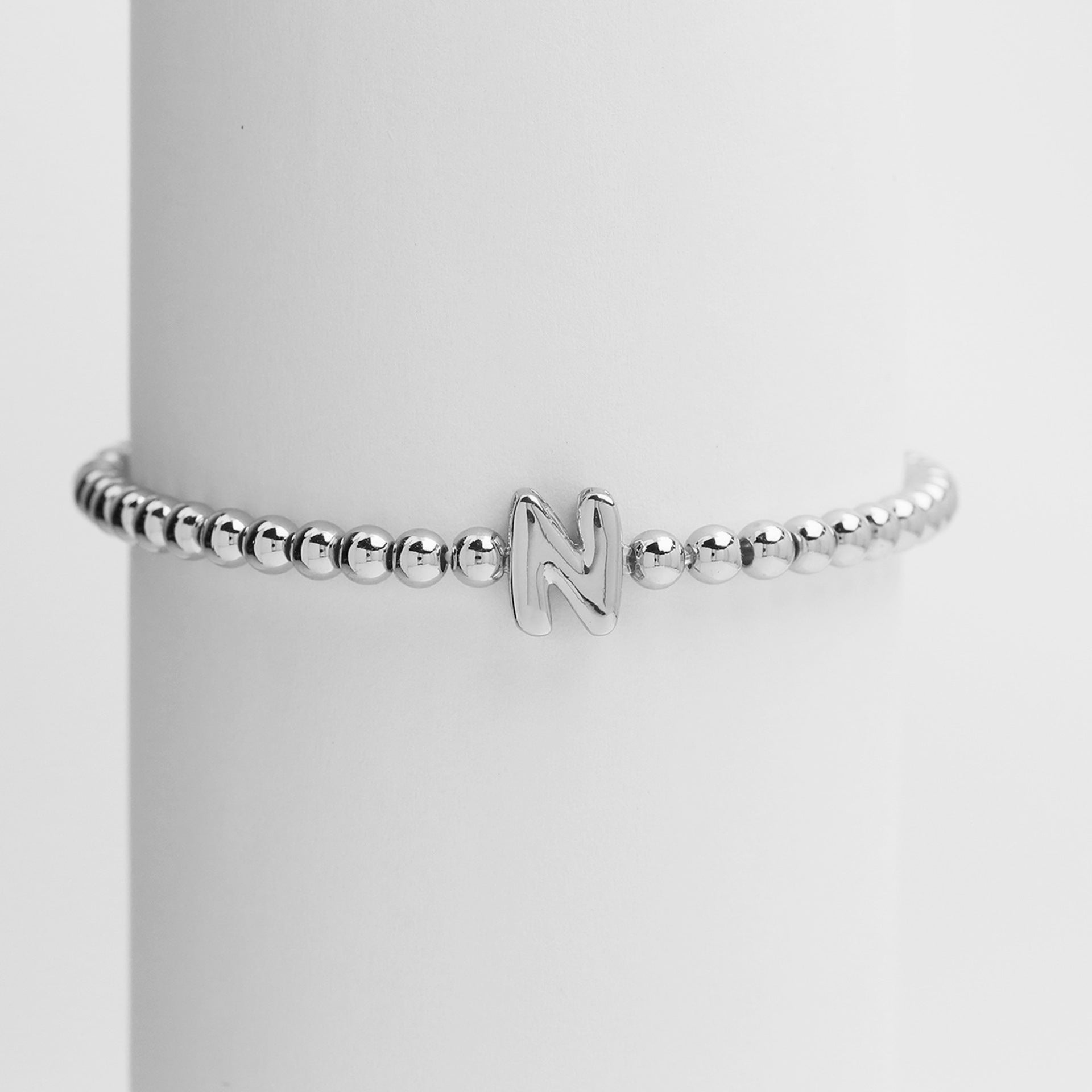 Jorie Polished Letter Bracelet - Silver N [G1PP20YS]