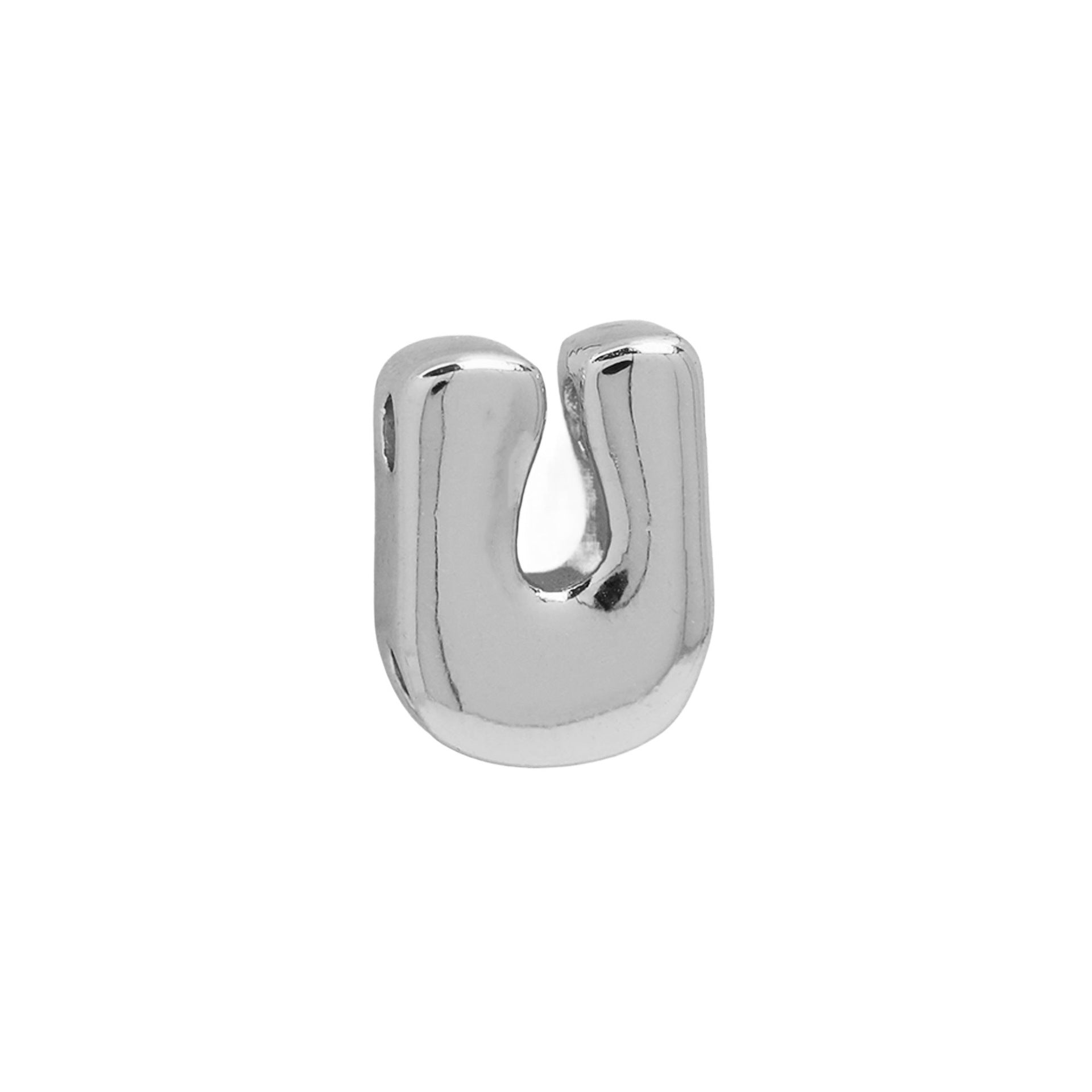 Jamyah Custom Initial Jewelry - Silver U (Pendant Only) [BYJFC766]