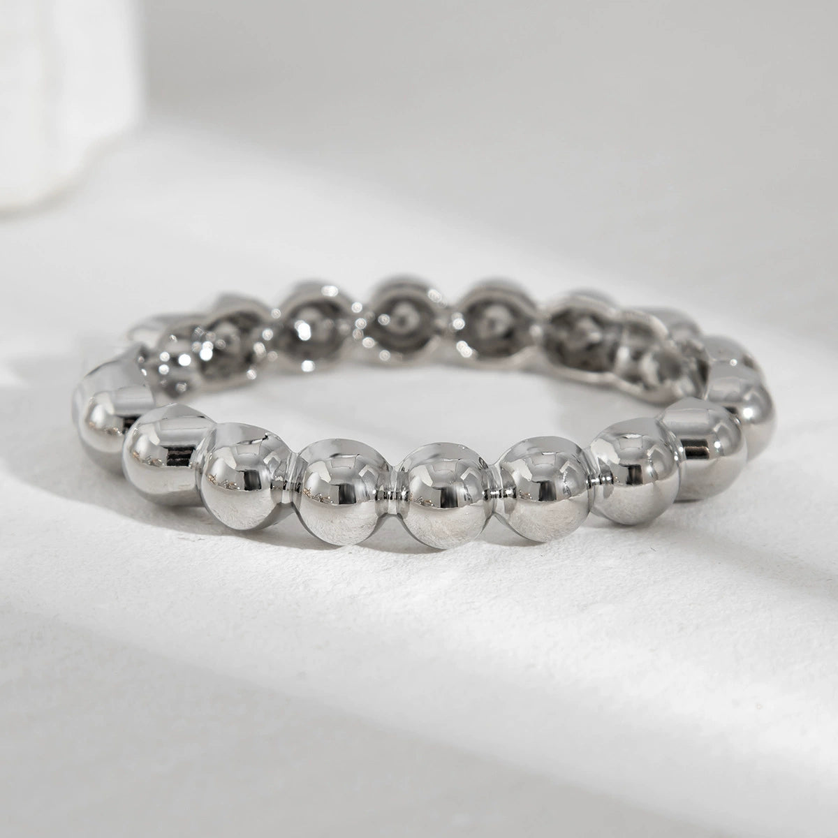 Shanti Water Ripple Jewelry - Style 1 Silver Bracelet [V207T25B]