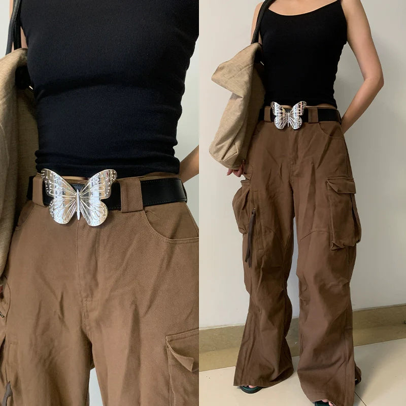 Julianny Distressed Moon Belt - Black Butterfly Belt