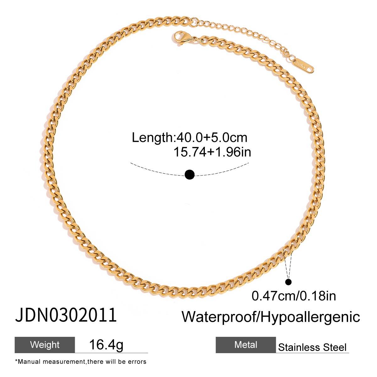 Naidelyn Stainless Chain Necklace - JDN0302011 [U02GKUUP]