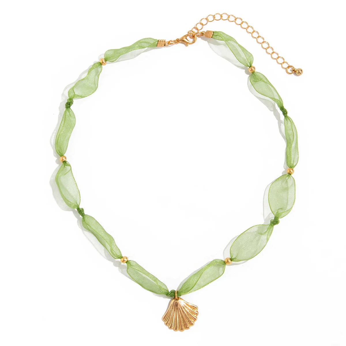 Leyna Starfish Shell Necklace - Green