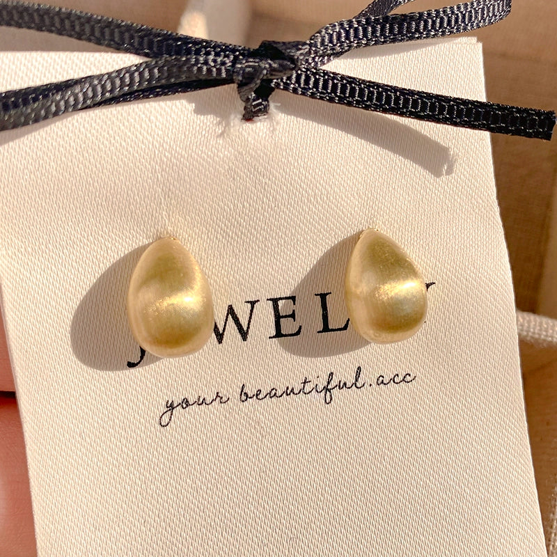 Kassidee Frosted Bean Drop Earrings - Gold [3WR9PEZR]