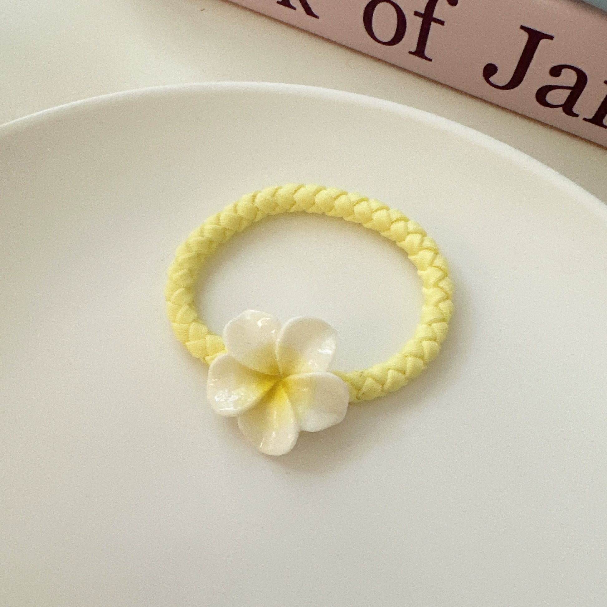 Nilah Plumeria Hair Accessories - Hair Tie (Single) [EOTBXKPL]