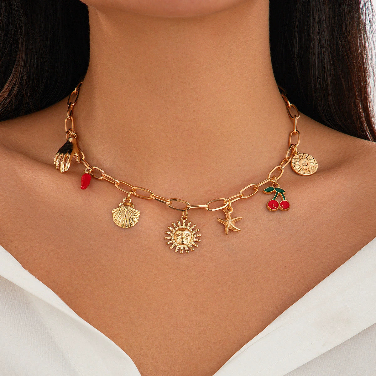 Koralee Ocean Pearl Necklace - Style 11 - Necklace (Gold) [C5R64496]