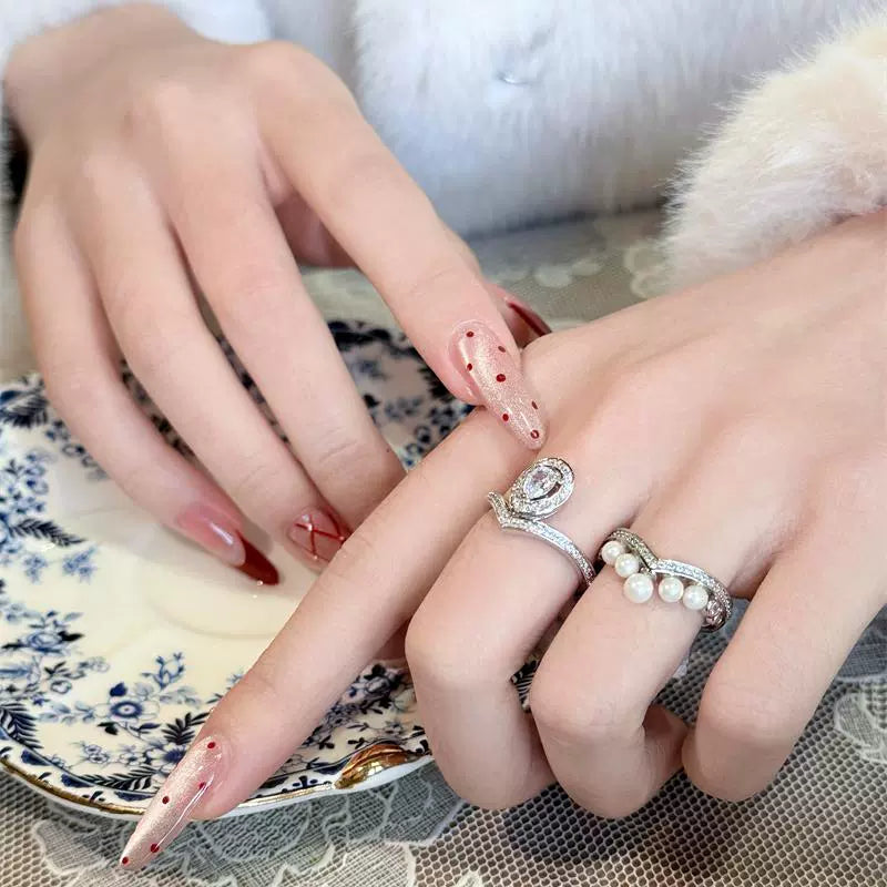 Westlynn Crown Pearl Ring Set - Two-Piece One Size Open [JQEJ9LXR]