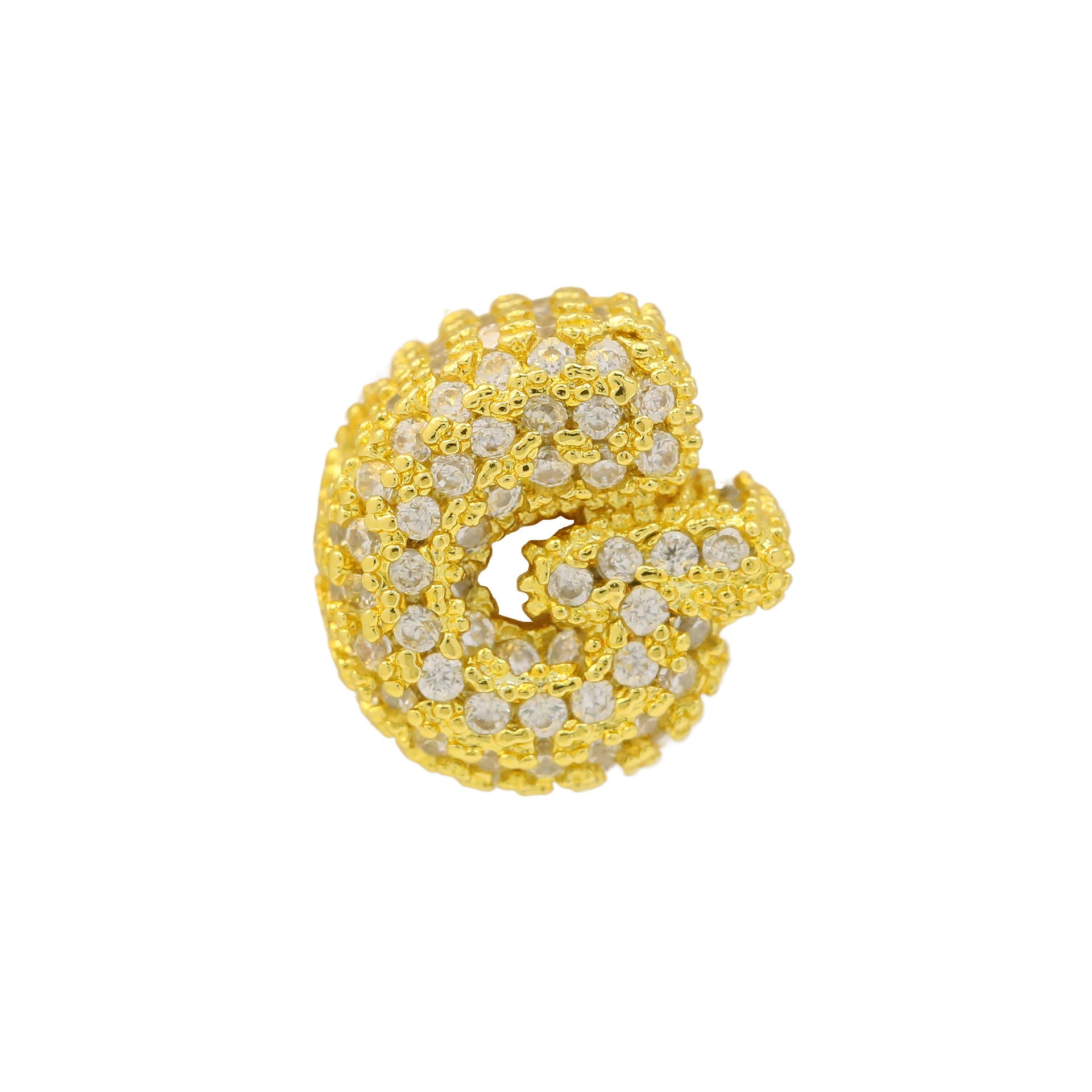 Jehlani Zircon Bubble Letter Necklace - Gold G Pendant [HAGNHROU]
