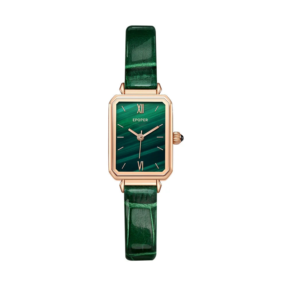 Kamyra Vintage Square Watch - Green