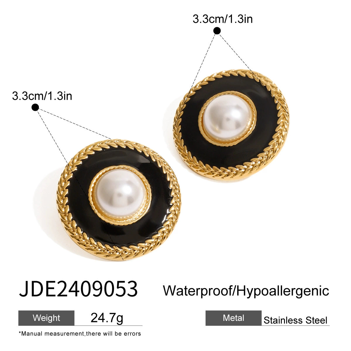 Amaryllis Oil-Drip Agate Earrings - JDE2409053 [W379J2XZ]