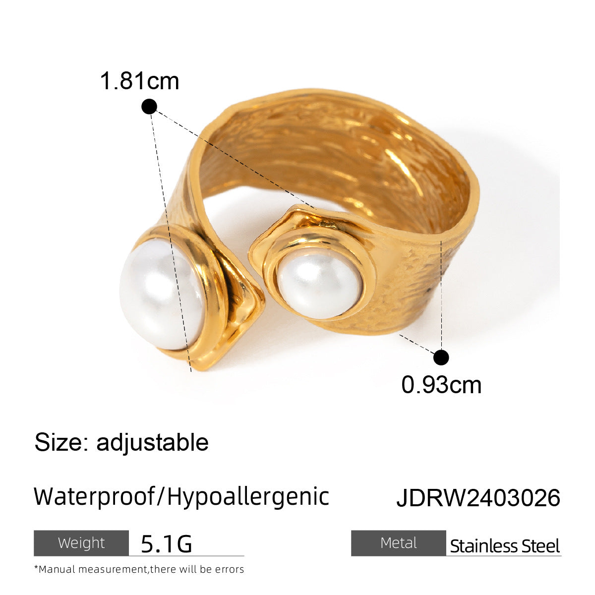 Kaely Sculptural Pearl Ring - JDRW2403026 [K1EJ8F6J]