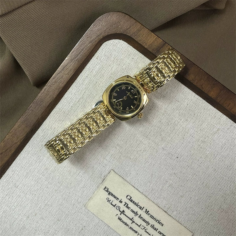 Amberly Elegant Steel Watch - Black Gold [VPS4WC32]