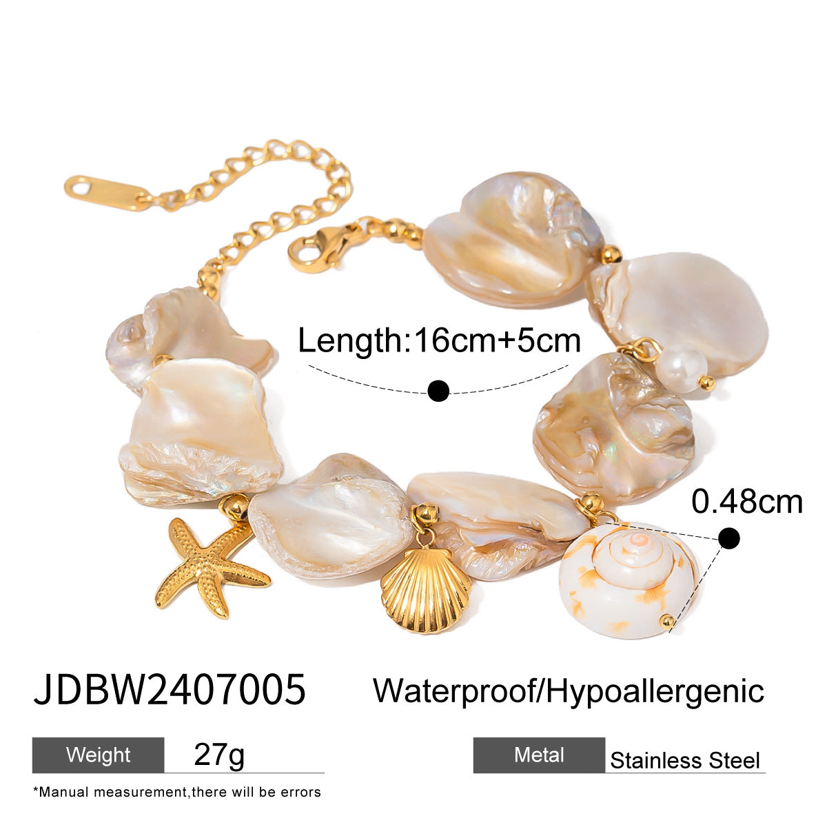 Ayan Ocean Shell Necklace - Starfish Bracelet [NGUKVHSE]