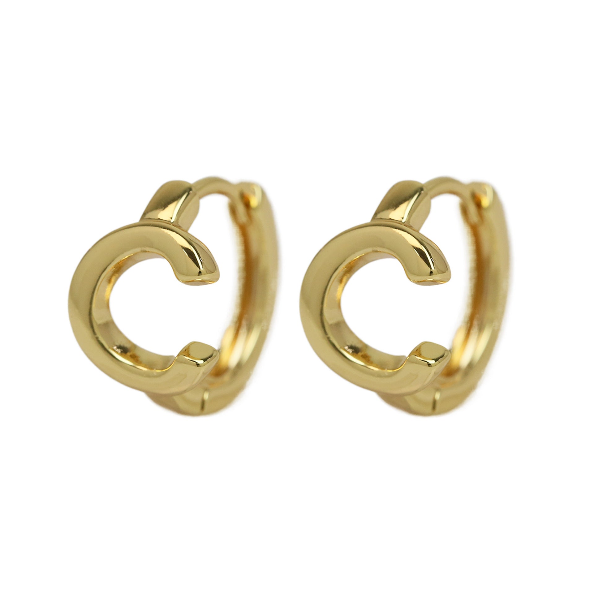 Haylee Gold Letter Stud Earrings - C [11JRSOL0]