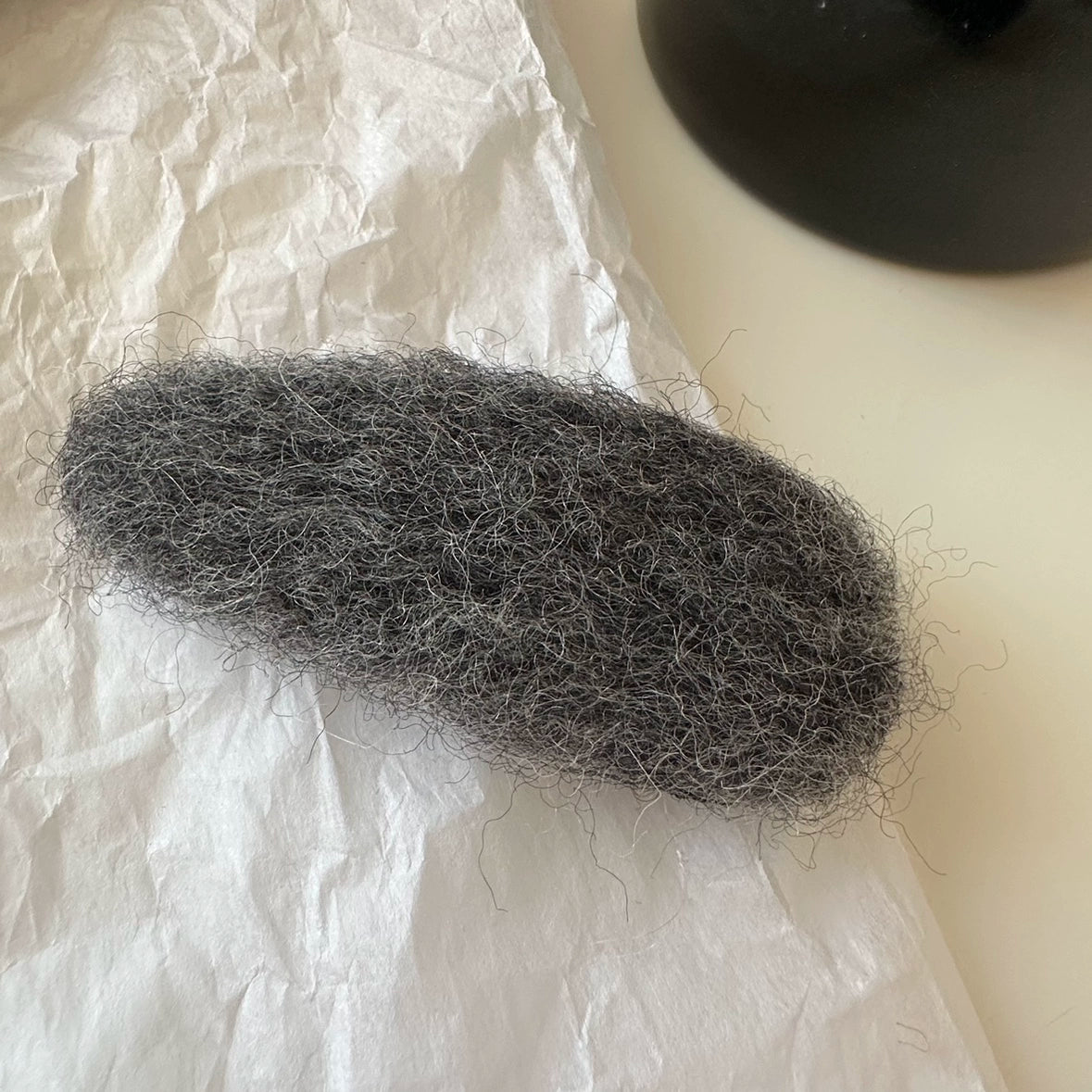 Karalynn Woolen Waterdrop Hair Clip - Dark Gray [JKQOXV3V]