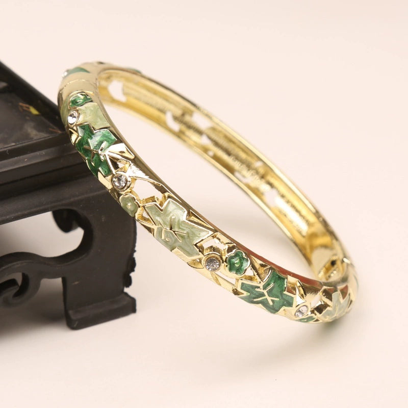 Kattleya Star Enamel Bracelet - Green [CGIK496O]
