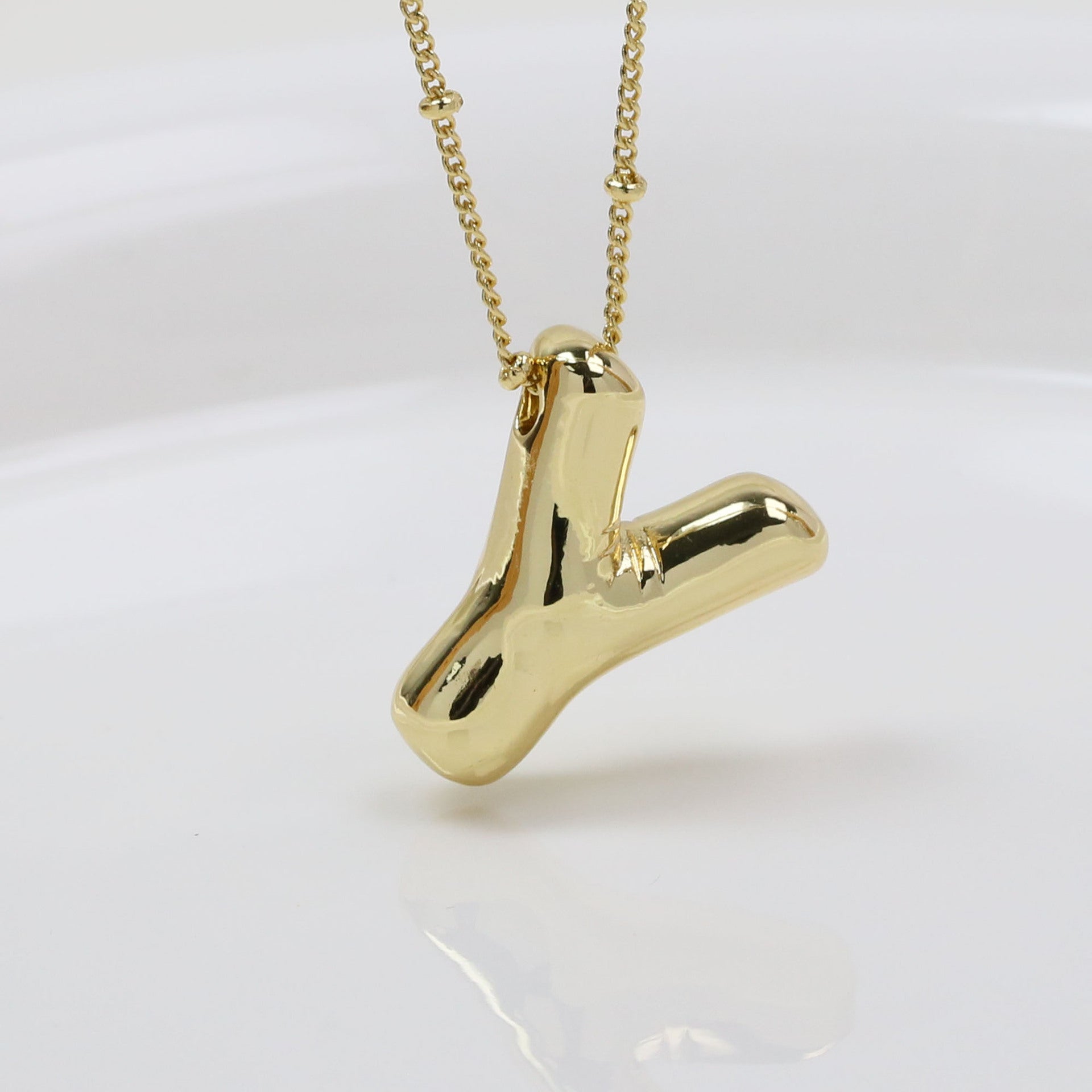 Aberdeen Bubble Initial Necklace - Y (Necklace) [ABCCCLBN]