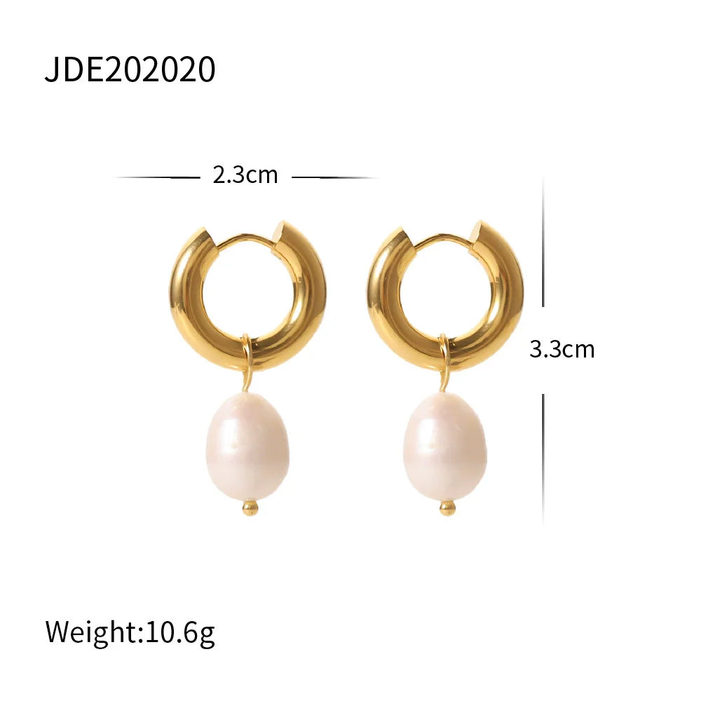 Azure Freshwater Pearl Hoops - JDE202020