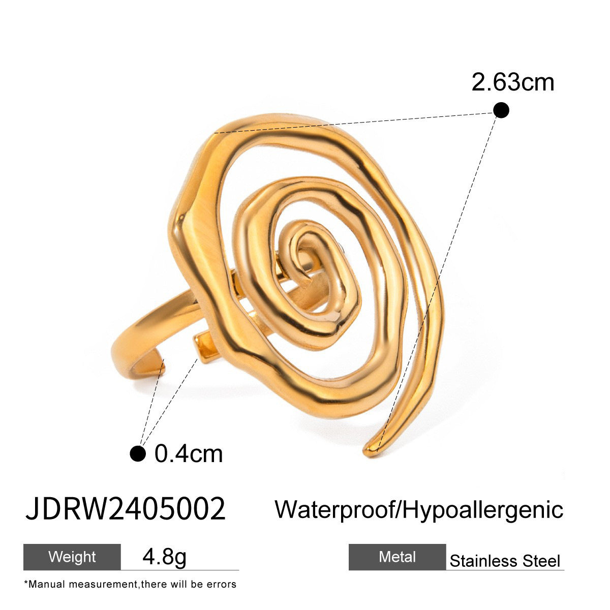 Kenli Geometric Open Ring - JDRW2405002 [FTFYUZ6Y]