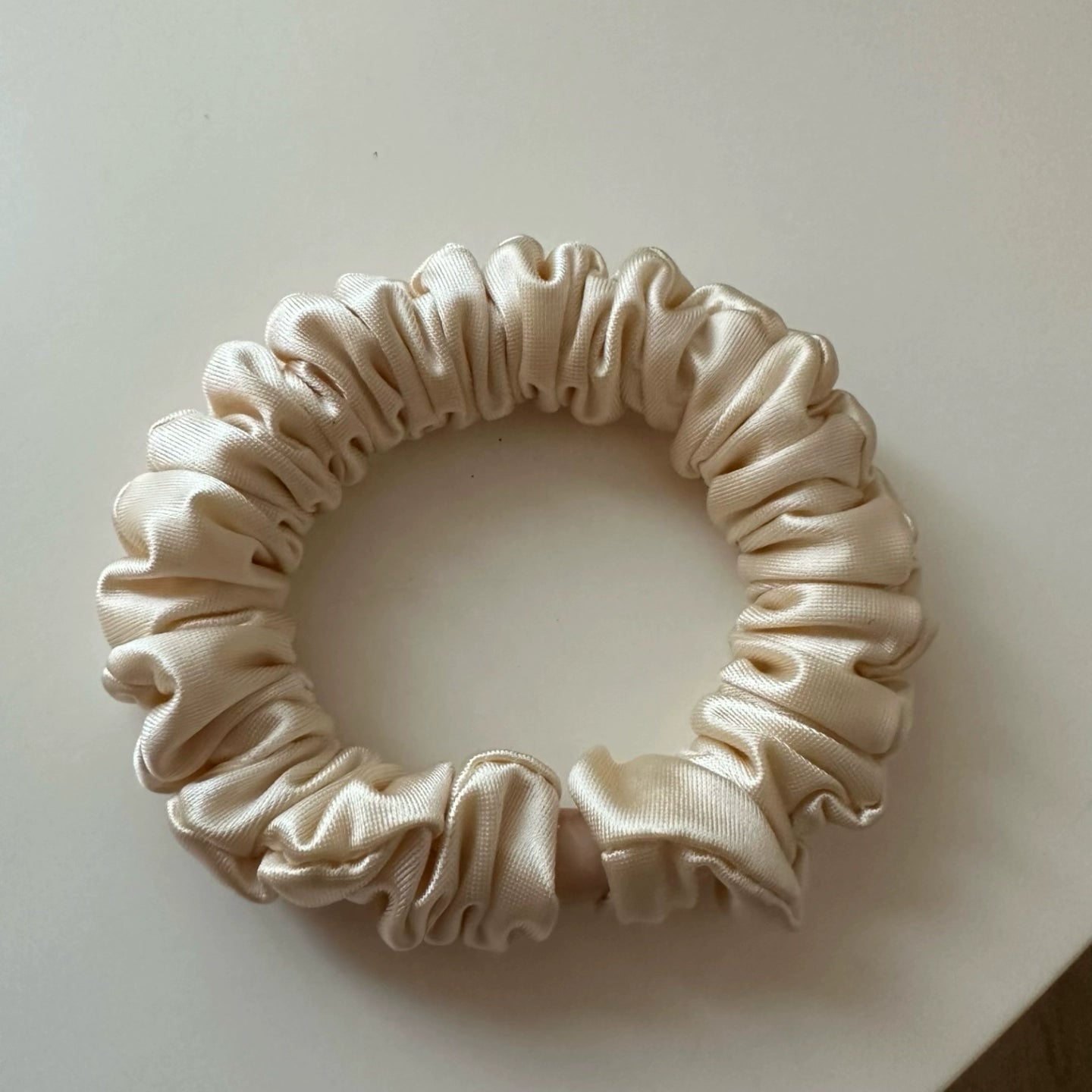 Khalani Satin Hair Scrunchie - Beige (Single) [ECDBDP58]