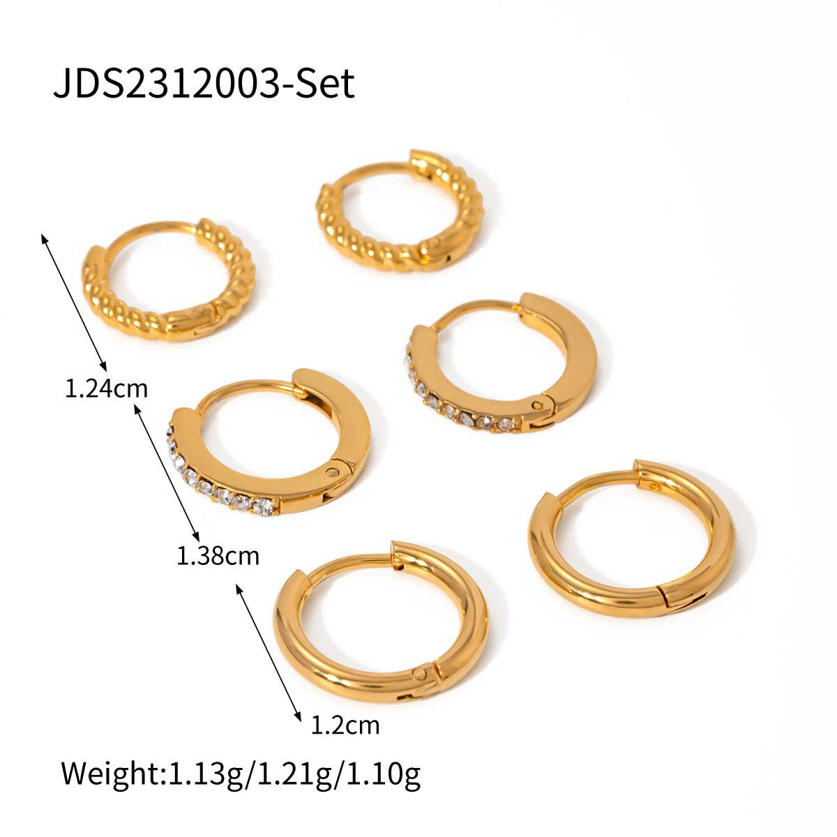 Kaiah Three-Pair Earring Set - JDS2312003-Set [49M2HS0Q]