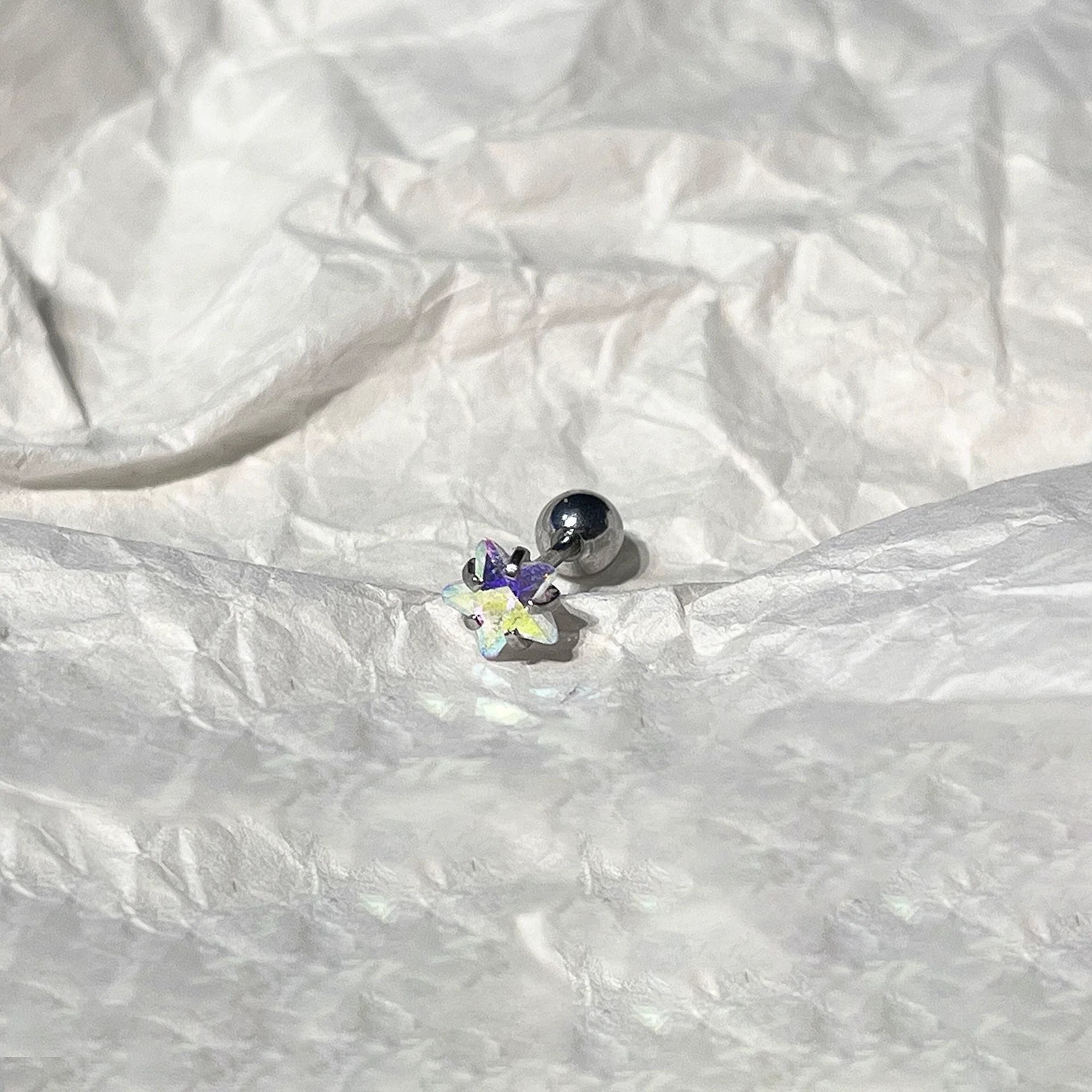 Kamia Celestial Zircon Stud - 5mm AB Color Zircon