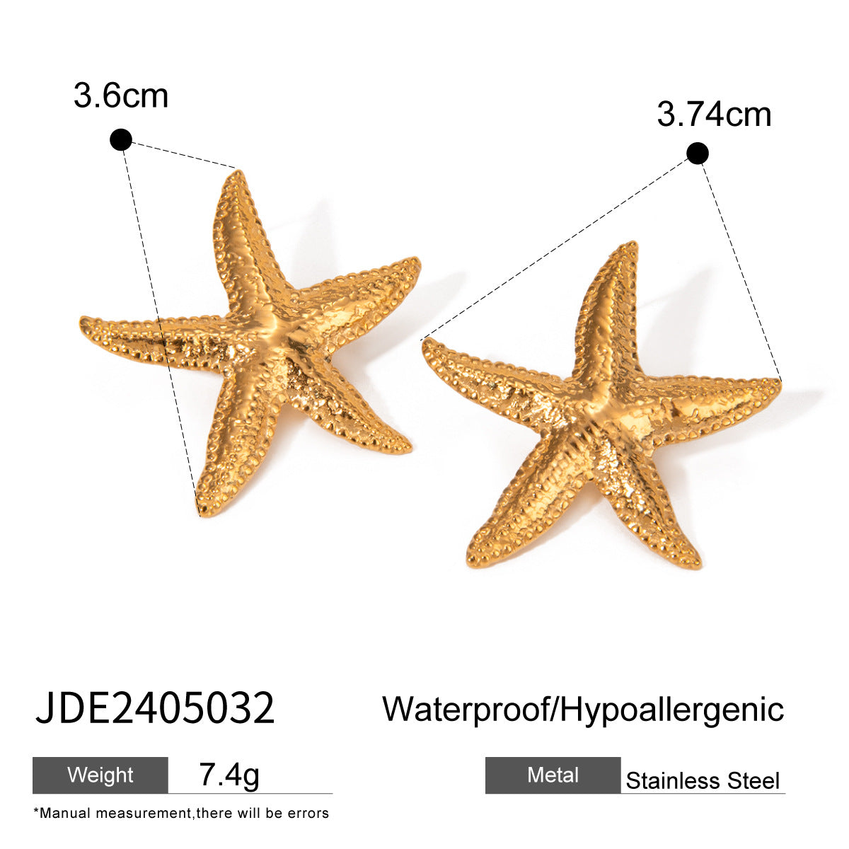 Mila Gilded Ocean Studs - JDE2405032 [ETO682OG]