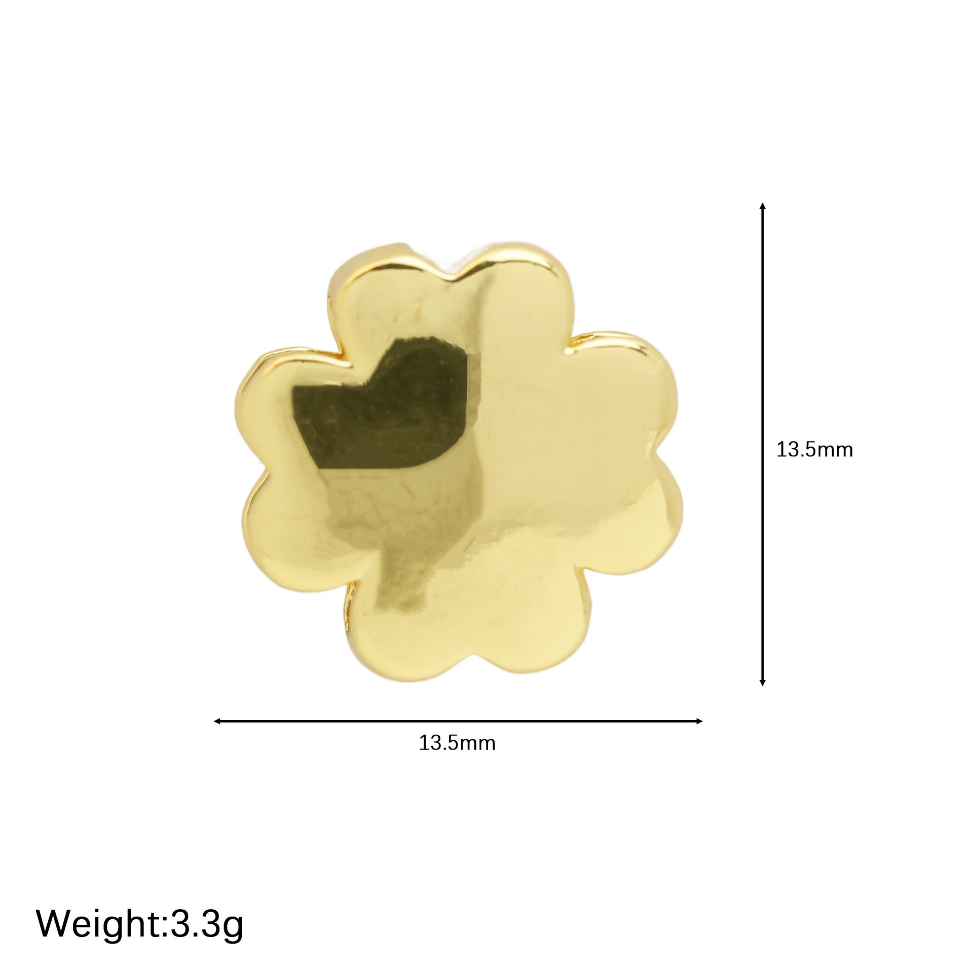 Israa Gold Bubble Letter Bracelet - Flower Charm [C85HKZJ0]
