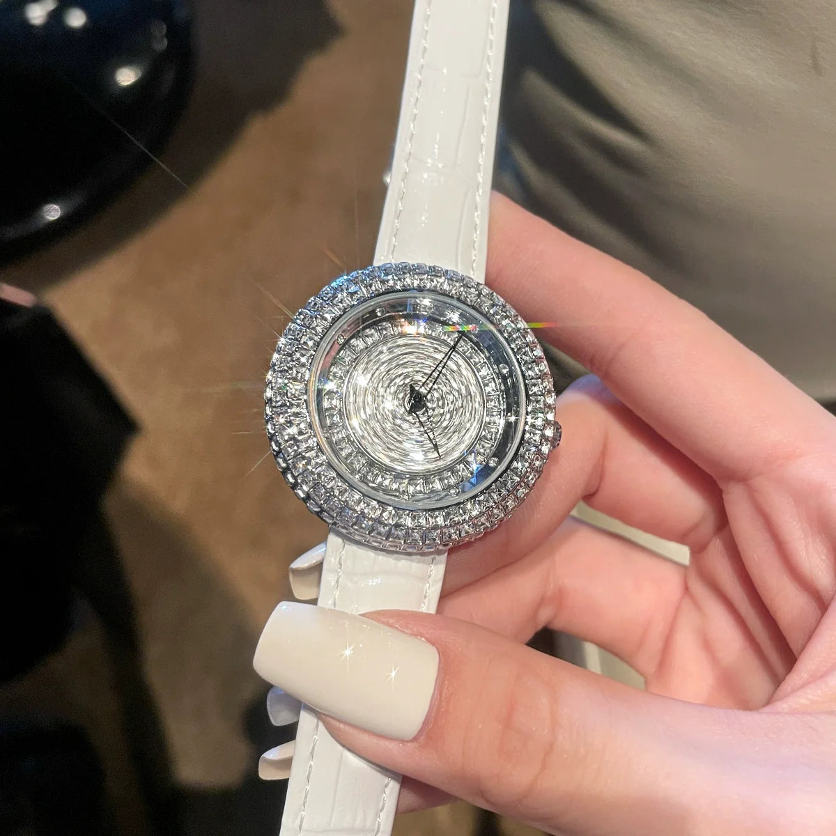 Gladys Celestial Diamond Watch - White
