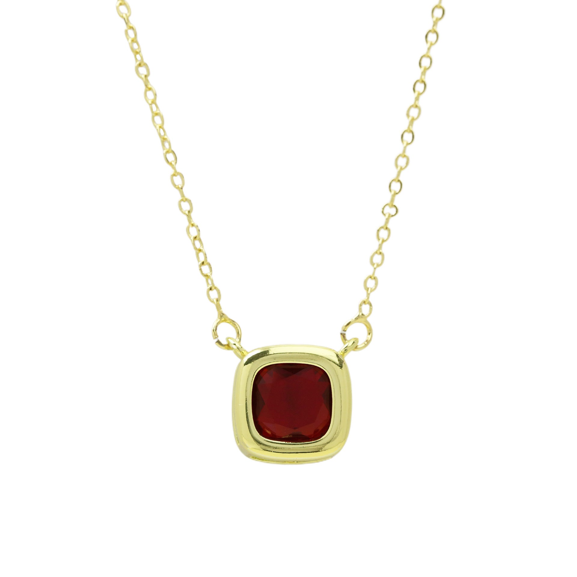 Nairobi Geometric Birthstone Necklace - January Birthstone [1TKETDUX]