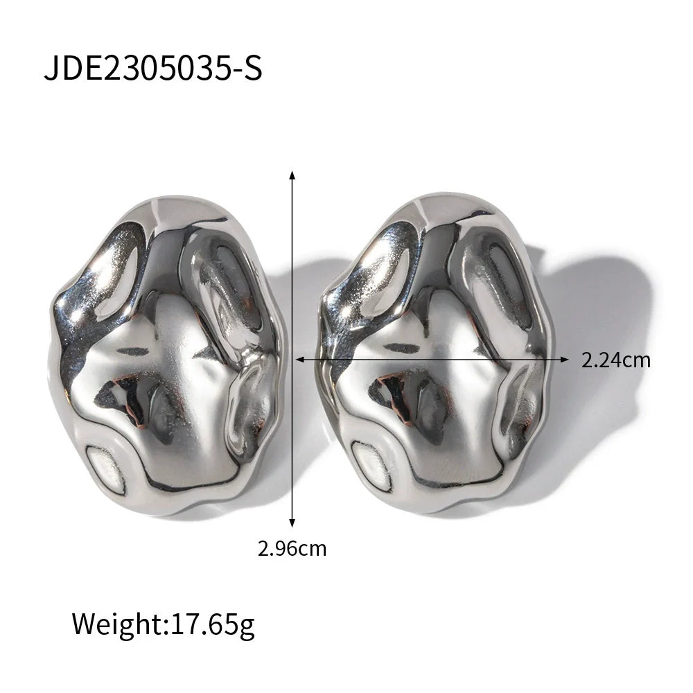 Ryder Gold Hammered Studs - JDE2305035-S
