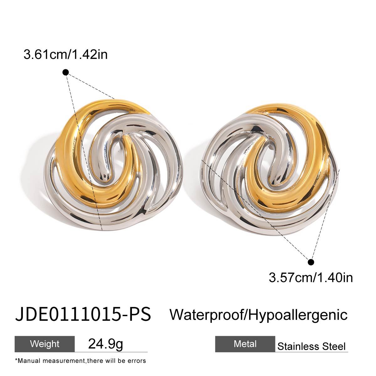 Gracelyn 18K Gold Cross Earrings - JDE0111015-PS [0OW9HC9D]