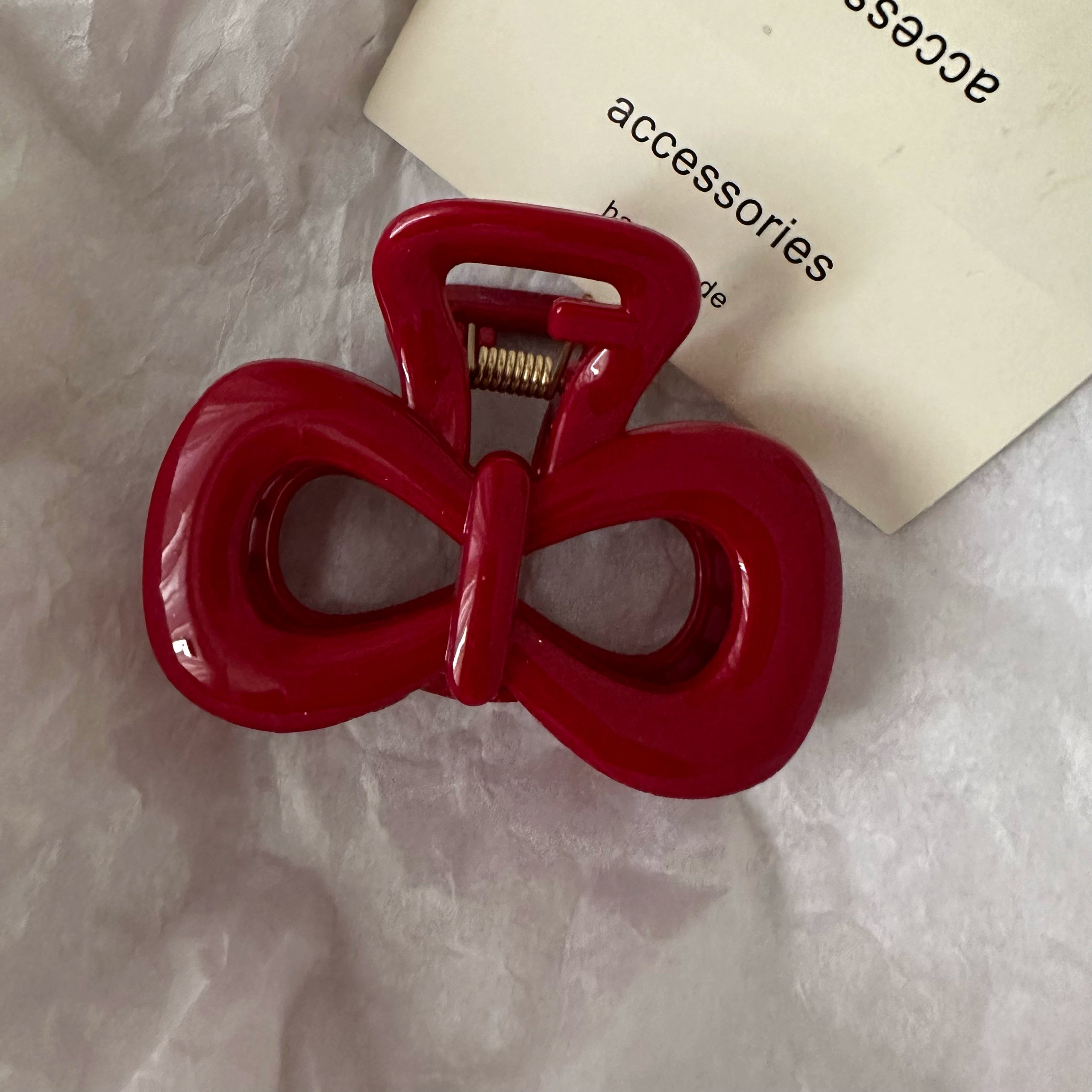 Wynonna Floral Polka-Dot Clip - Red Bow [9TSFUMT3]