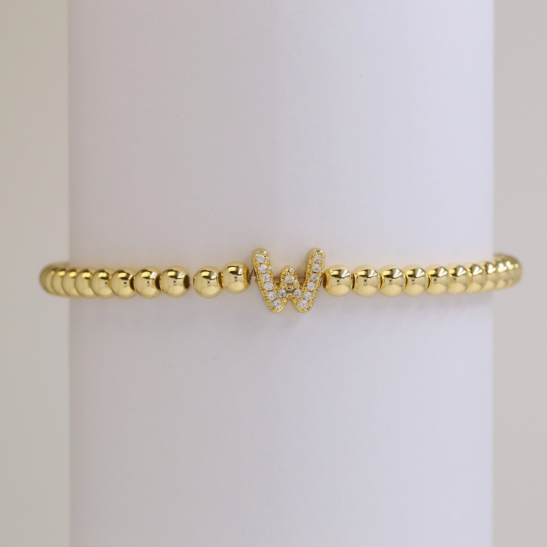 Mikah Micro-Inlay Initial Bracelet - W [9EV6D5R2]