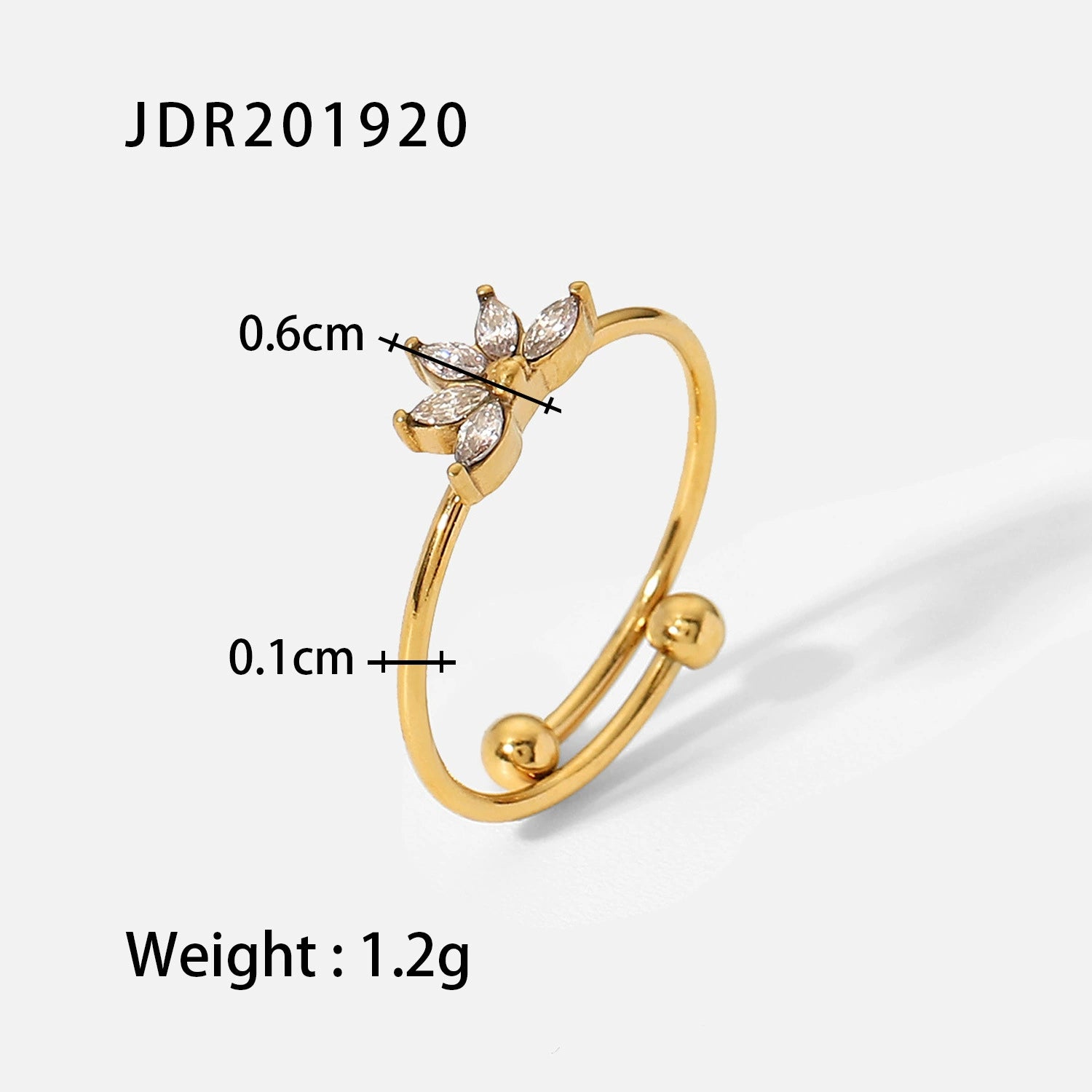 Rayana Gold Zircon Ring - JDR201920