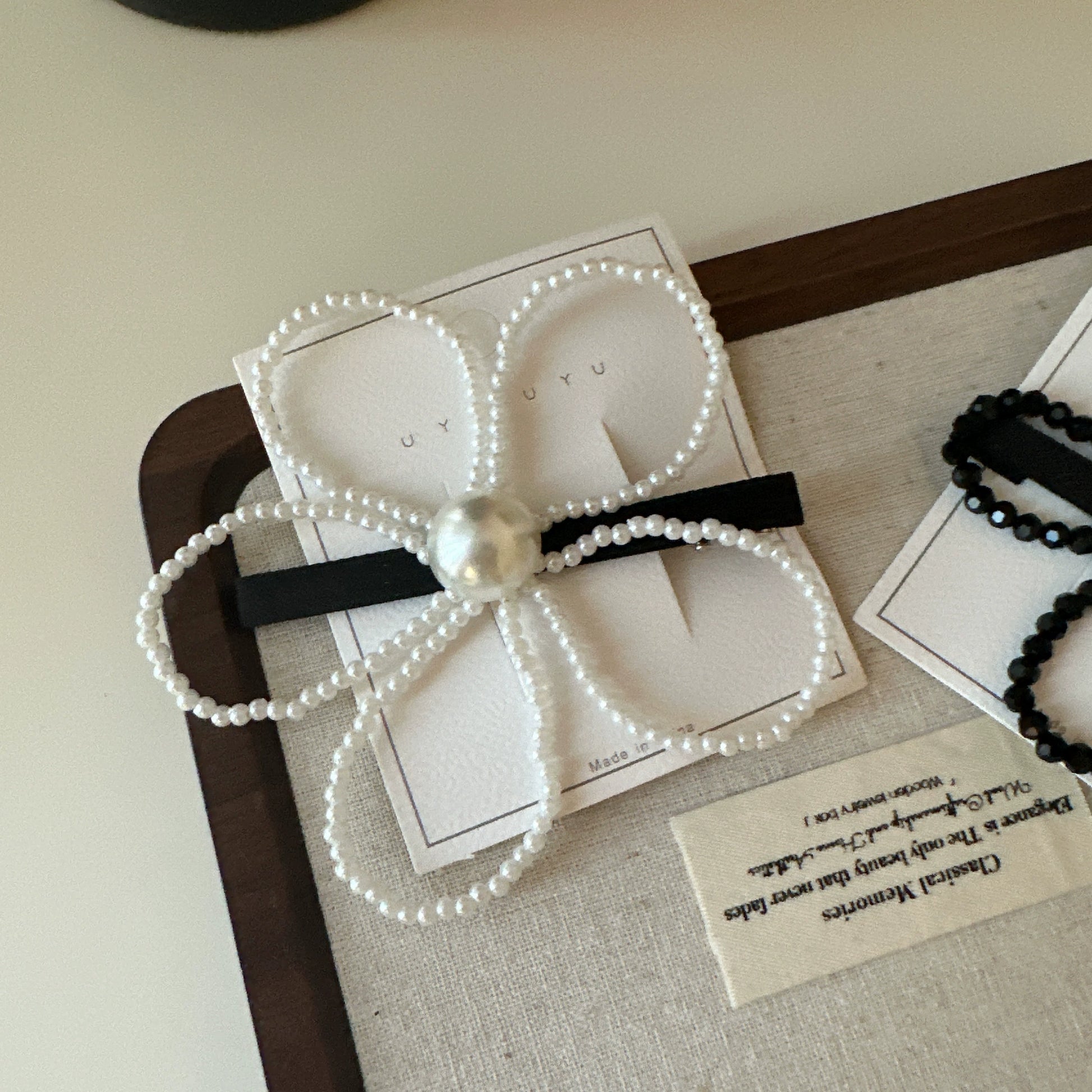 Lailani Pearl Flower Hairpin - White [MXV72QEZ]